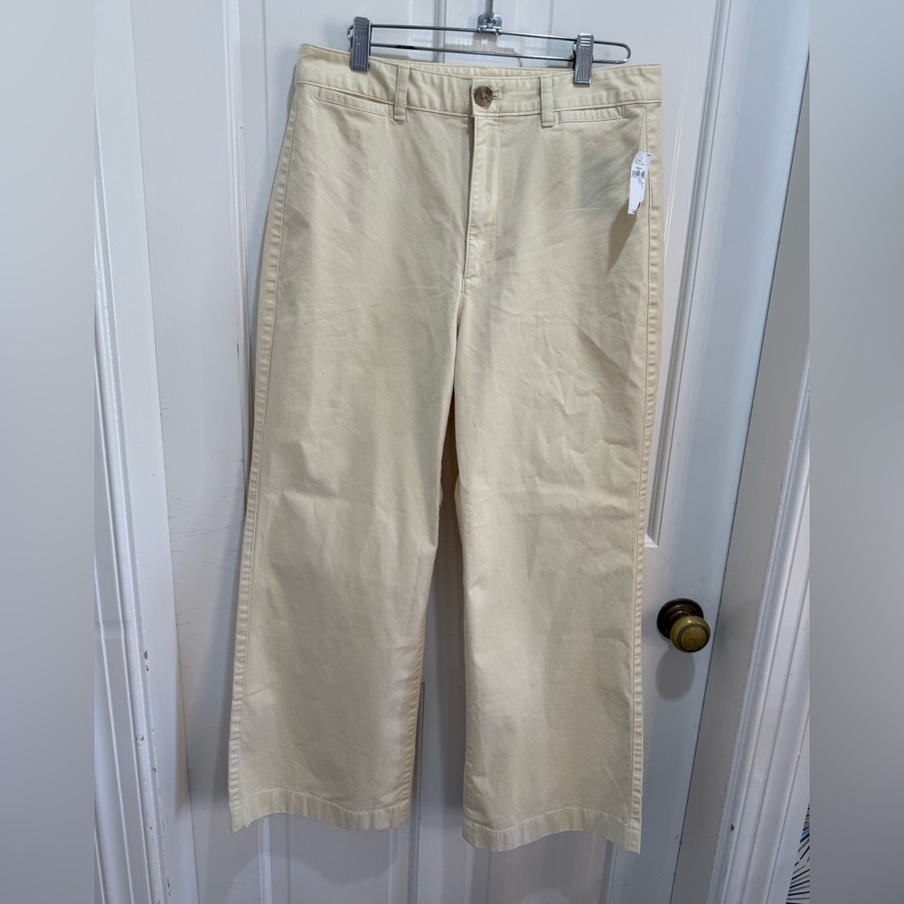 Women's Gap Wide Leg Cream Chino Pants
